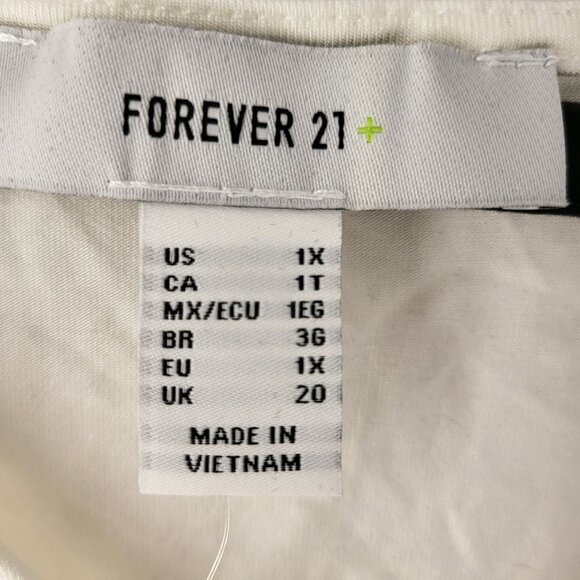 Forever 21 Women's Ivory Long Sleeve Bodysuit 1X Soft Stretchy Fabric - Picture 2 of 9